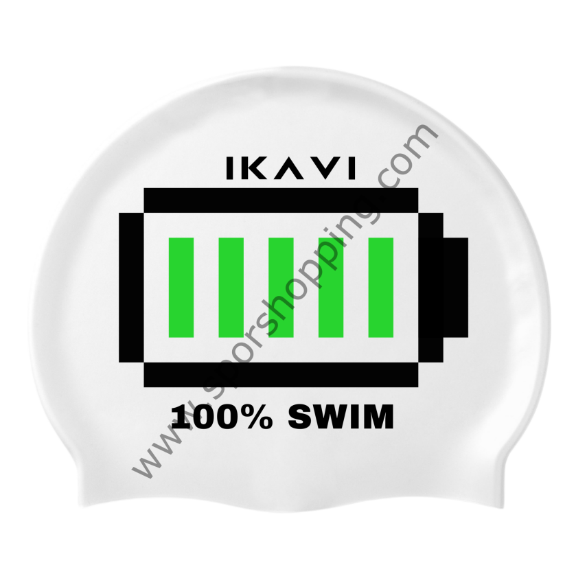 %100 Şarj Baskılı Silikon Deniz ve Havuz Bonesi – Piksel Koleksiyonu - 1