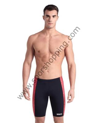 Arena Abstract Tiles Erkek Yüzücü Mayosu – Siyah/Kırmızı 007601440 - 1