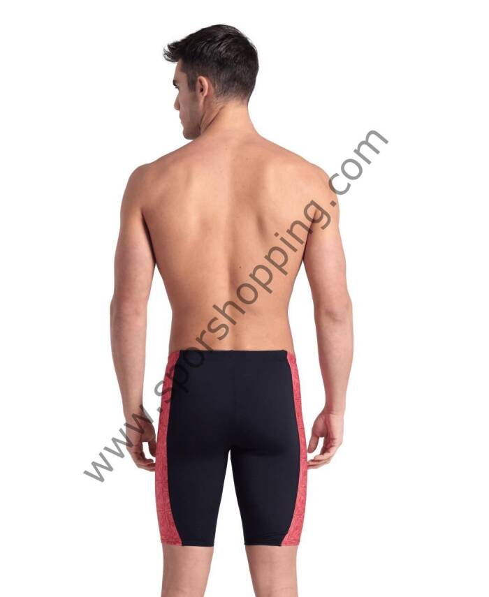 Arena Abstract Tiles Erkek Yüzücü Mayosu – Siyah/Kırmızı 007601440 - 2