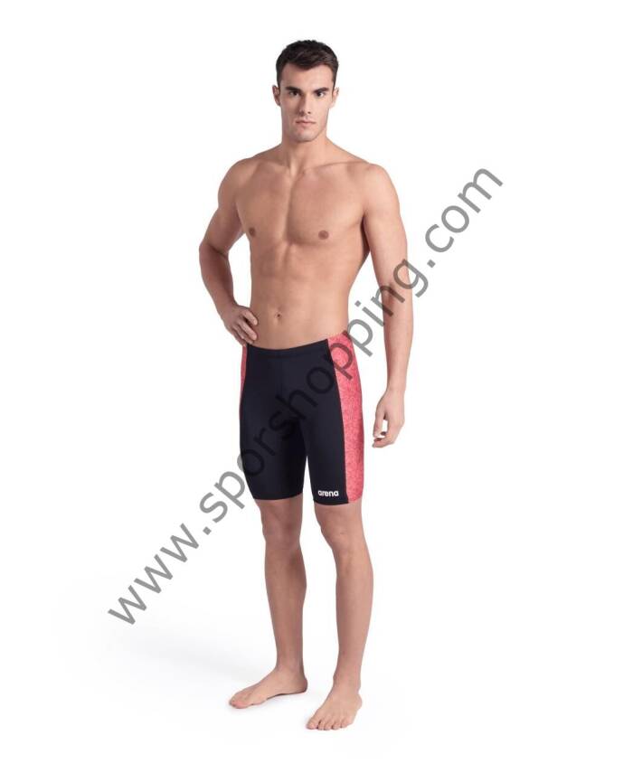 Arena Abstract Tiles Erkek Yüzücü Mayosu – Siyah/Kırmızı 007601440 - 3