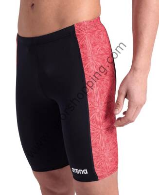 Arena Abstract Tiles Erkek Yüzücü Mayosu – Siyah/Kırmızı 007601440 - 4