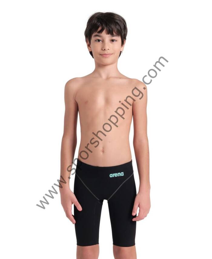 Arena B Powerskin Impulse Erkek Çocuk Yarış Mayosu – Siyah / Turkuaz Logo 008609100 - 1