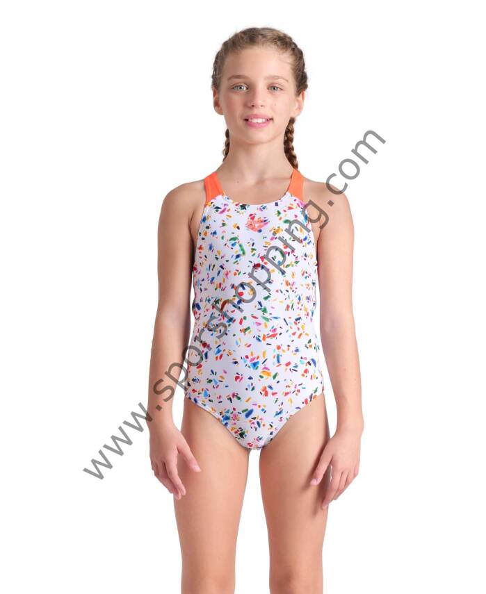 ARENA CONFETTI KIZ ÇOCUK YÜZÜCÜ MAYOSU 009089750 - 1