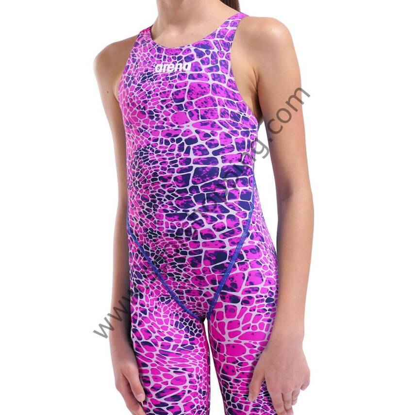 Arena Powerskin ST Next Limited Edition Kız çocuk Yarış Mayosu – Mor Desenli 006350206 - 1