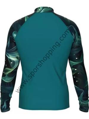 Arena Rash Vest Allover Uzun Kollu Güneş Koruyucu Erkek Üst – Yeşil / Siyah 010041651 - 2