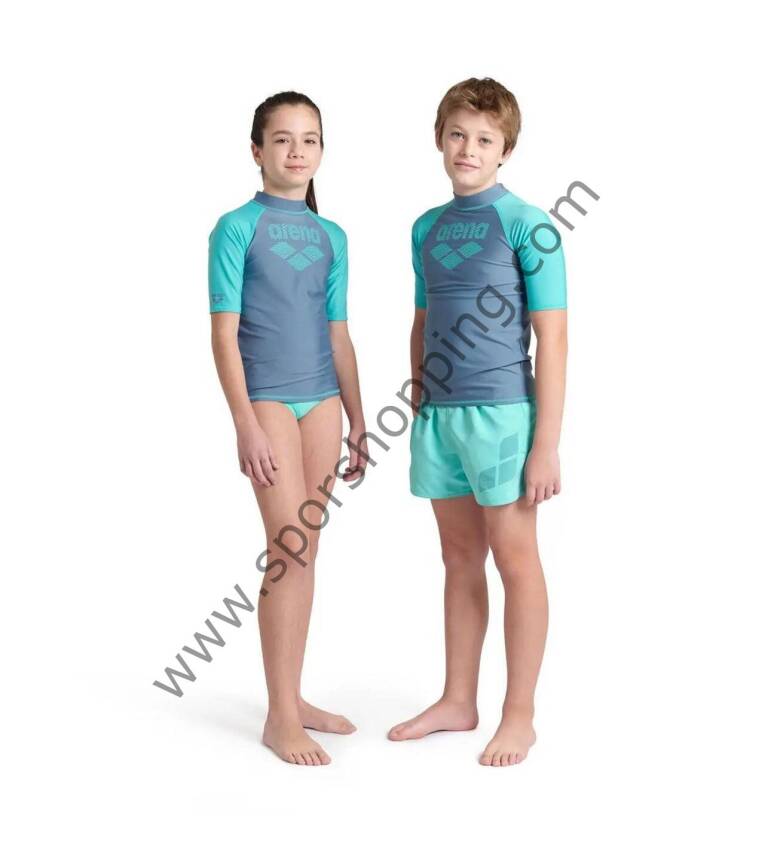 Arena  Rash Vest L/S Graphic UNİSEKS Çocuk Yüzücü Tişörtü 006295580 - 1