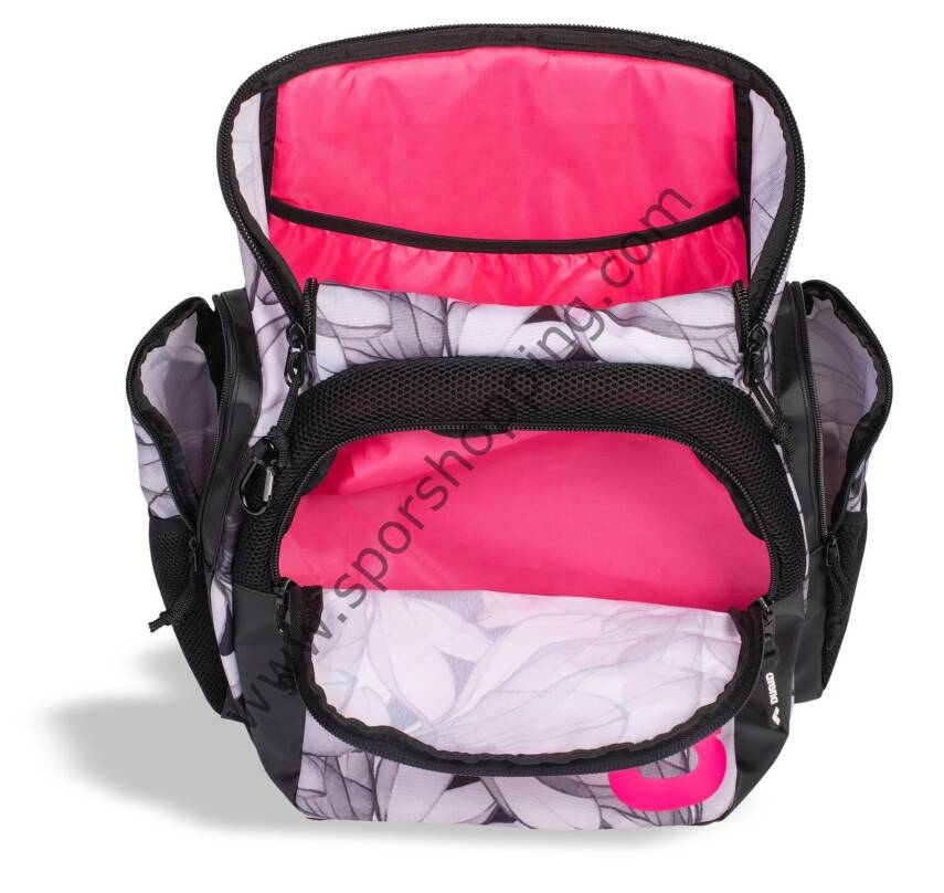 Arena Spiky III Backpack 35L Yüzücü Sırt Çantası – Floral Desenli (Pembe Logo) 006273128 - 3
