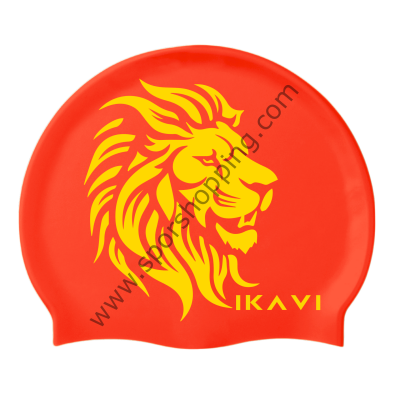 Aslan baskılı bone ( sarı ve kırmızı )