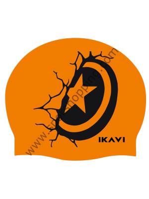 Captain America baskılı bone (Mavi ve Turuncu ) - 2