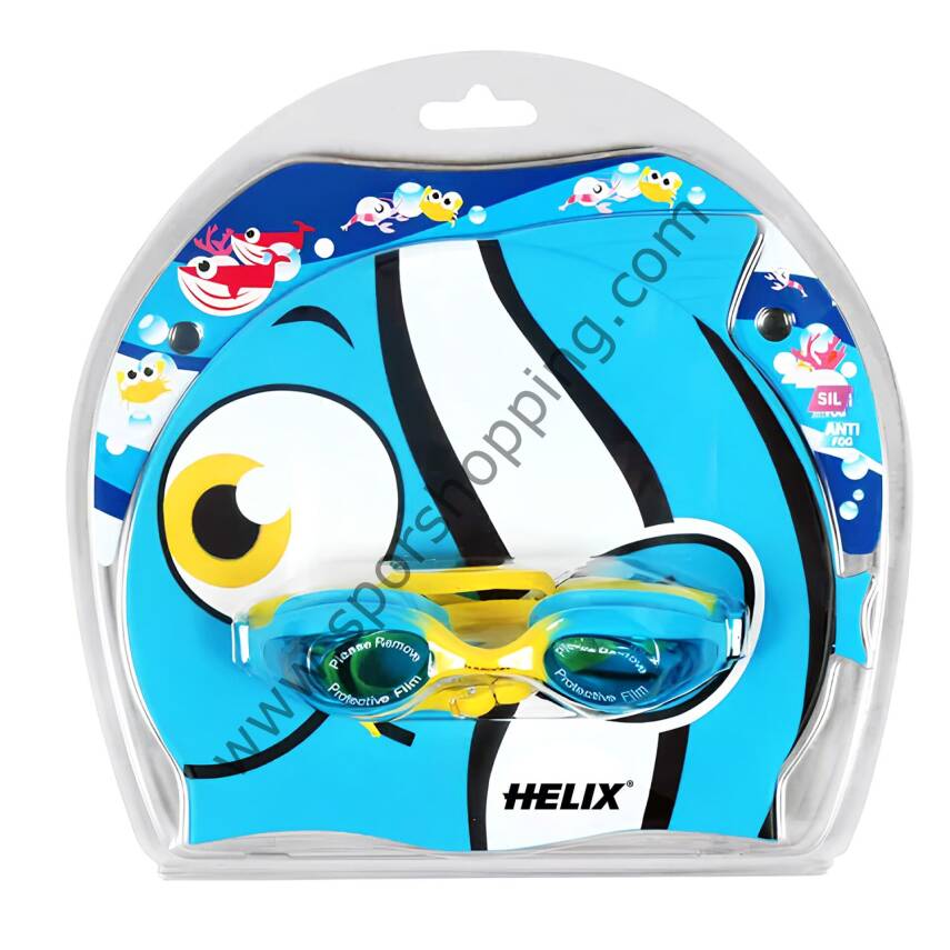 Çocuk Yüzücü Gözlüğü ve Bone Seti Mavi - Pembe - 2