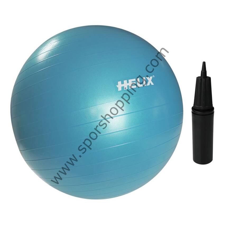 Helix 55 cm Pilates Topu – Pompalı Turkuaz renk - 2