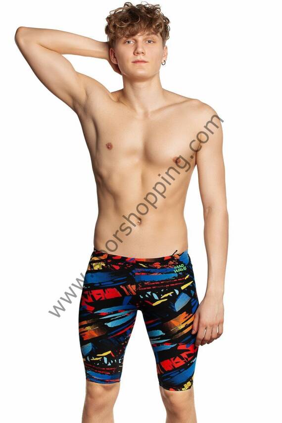 Mad Wave Erkek Jammer Mayo – Drive PBT H0 | Antrenman İçin Klor Dayanıklı, Renkli Tasarım - 1