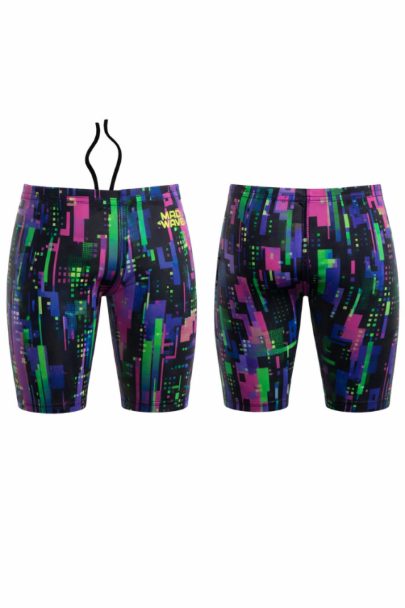 Mad Wave Erkek Jammer Yüzücü Mayo – Drive junior ChloroFlex G0 Dijital Desenli Profesyonel Antrenman & Yarış Mayosu M1485 15 5 G0W - 1