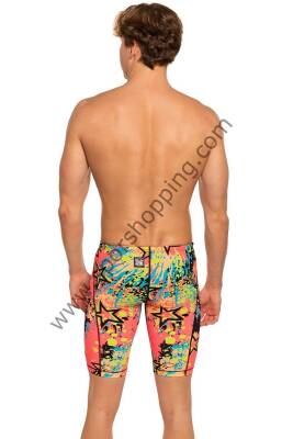 Mad Wave Erkek Yarış Jammer Mayo – Revolt Star | FINA Onaylı, Renkli ve Kompresyonlu Tasarım - 3