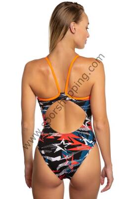 Mad Wave Kadın Mayo Star Splash – Renkli Yıldız Desenli Tek Parça Spor Mayo - 4