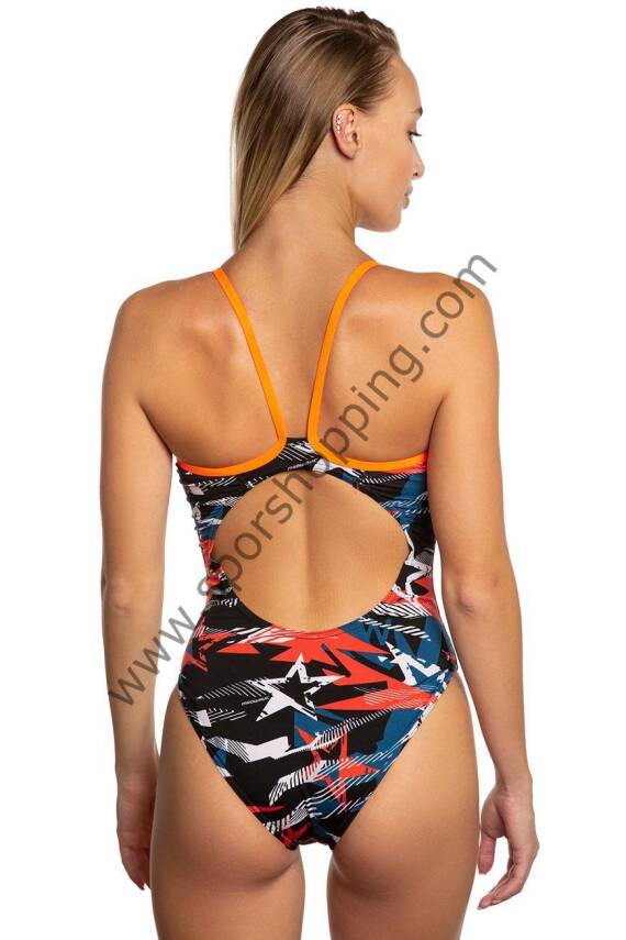 Mad Wave Kadın Mayo Star Splash – Renkli Yıldız Desenli Tek Parça Spor Mayo - 4