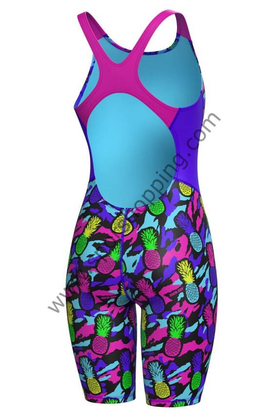 Mad Wave Kadın Yarış Mayosu – Crossback Pineapple Print - 2