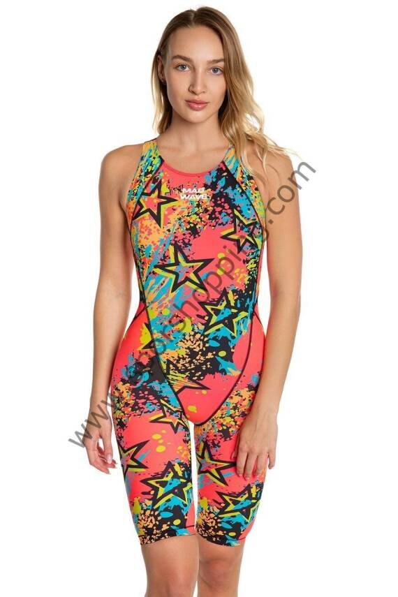 Mad Wave Kadın Yarış Mayosu – Revolt Kneeskin S4 | FINA Onaylı, Renkli ve Performans Odaklı - 1