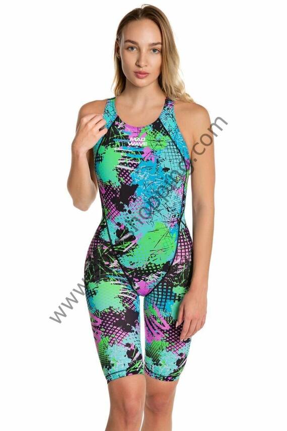 Mad Wave Kadın Yarış Mayosu – Revolution S5 Azure | FINA Onaylı, Renkli ve Yüksek Performanslı - 2