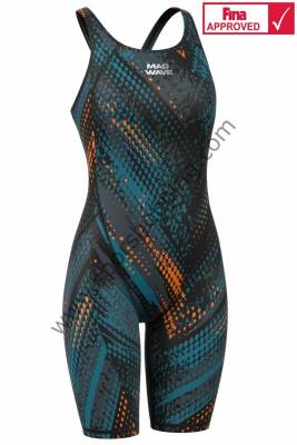 Mad Wave Kadın Yarış Mayosu – Revolution S6 Grey | FINA Onaylı, Kompresyonlu Performans Mayosu