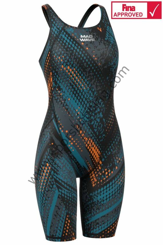 Mad Wave Kadın Yarış Mayosu – Revolution S6 Grey | FINA Onaylı, Kompresyonlu Performans Mayosu - 1