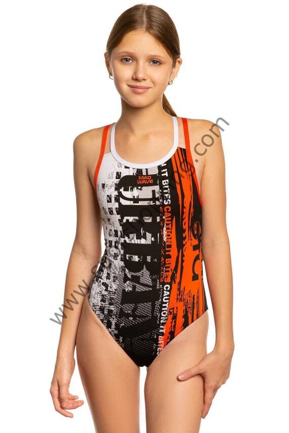 Mad Wave Kız Çocuk Mayo antichlor Crossback junior - 1
