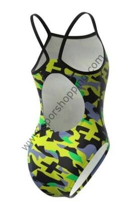 Mad Wave Kız Çocuk Nera Tek Parça Mayo – Sarı Kamuflaj - 2