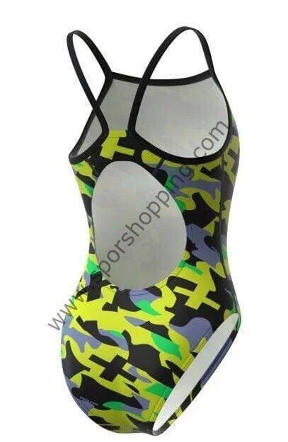 Mad Wave Kız Çocuk Nera Tek Parça Mayo – Sarı Kamuflaj - 2