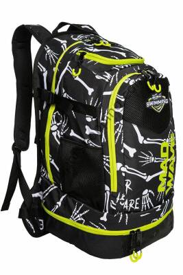 Mad Wave Lane 45L Sırt Çantası – İskelet Desenli, Yüzücülere Özel