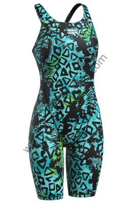 Mad Wave MW Revolt Women Kneeskin A1 Blue Kadın ve kız çocuk Yarış Mayosu