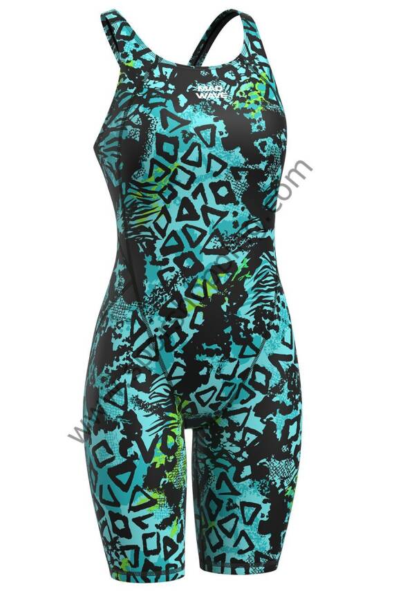 Mad Wave MW Revolt Women Kneeskin A1 Blue Kadın ve kız çocuk Yarış Mayosu - 1