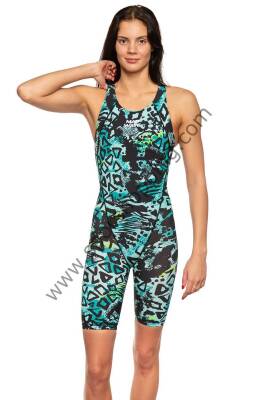 Mad Wave MW Revolt Women Kneeskin A1 Blue Kadın ve kız çocuk Yarış Mayosu - 2