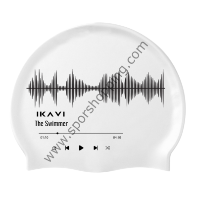 Müzik Baskılı “The Swimmer” Silikon Deniz ve Havuz Bonesi