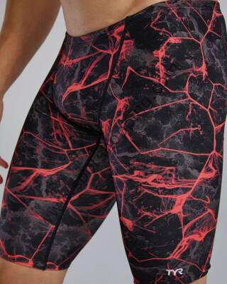 TYR Erkek Çocuk Jammer Yüzücü Mayosu – Kırmızı Synapse Desen SSYN7A61026