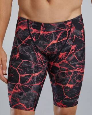 TYR Erkek Çocuk Jammer Yüzücü Mayosu – Kırmızı Synapse Desen SSYN7A61026 - 2