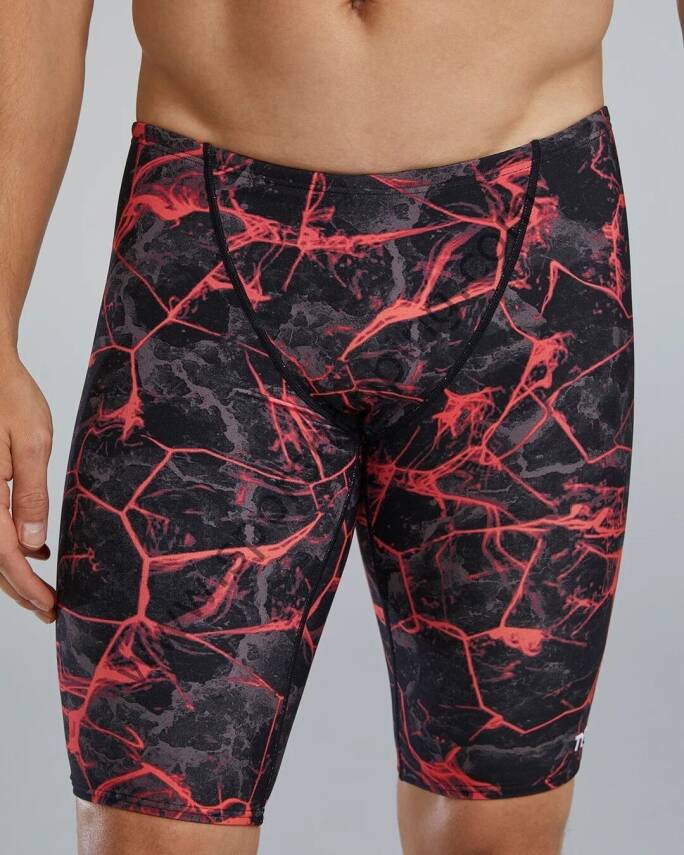 TYR Erkek Çocuk Jammer Yüzücü Mayosu – Kırmızı Synapse Desen SSYN7A61026 - 2