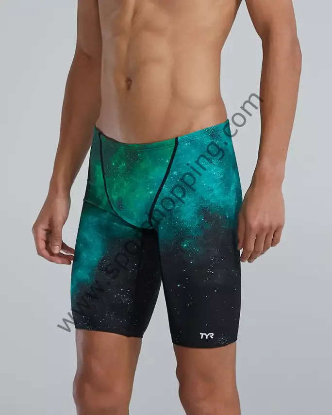 TYR Erkek Çocuk Jammer Yüzücü Mayosu – Yeşil Galaxy Desen SSTA7A31030 - 2