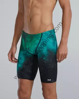 TYR Erkek Çocuk Jammer Yüzücü Mayosu – Yeşil Galaxy Desen SSTA7A31030 - 3