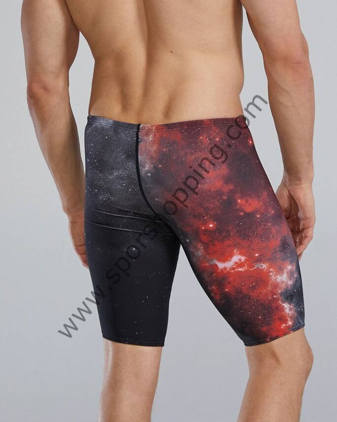 TYR Erkek Çocuk Yarış Jammer Mayosu Galaksi Desenli – Kırmızı / Siyah Performans Yüzücü Mayosu SSTA7Y61024 - 3