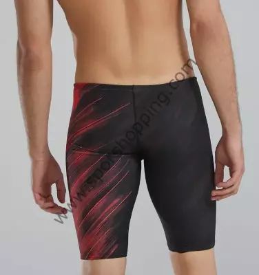 TYR Erkek Diz Boyu Performans Yüzücü Mayosu – Siyah/Kırmızı SCYC7Y61024 - 2