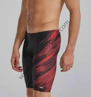 TYR Erkek Diz Boyu Performans Yüzücü Mayosu – Siyah/Kırmızı SCYC7Y61024 - 3