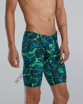 TYR Erkek Jammer Performans Yüzücü Mayosu – Yeşil/Mavi Elektrik Desenli SSYN7A14030 - 3