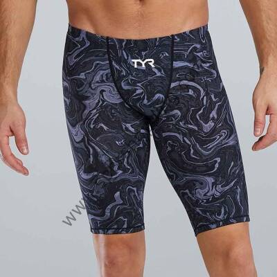 TYR Erkek Performans Yarış Mayosu – Desenli Jammer (Siyah/Gri)  HYP TITANIUM TPHMN6AF14024