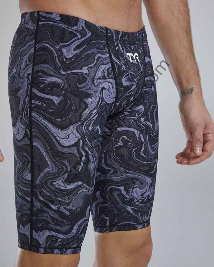 TYR Erkek Performans Yarış Mayosu – Desenli Jammer (Siyah/Gri)  HYP TITANIUM TPHMN6AF14024 - 3