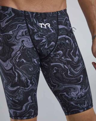TYR Erkek Performans Yarış Mayosu – Desenli Jammer (Siyah/Gri)  HYP TITANIUM TPHMN6AF14024 - 4