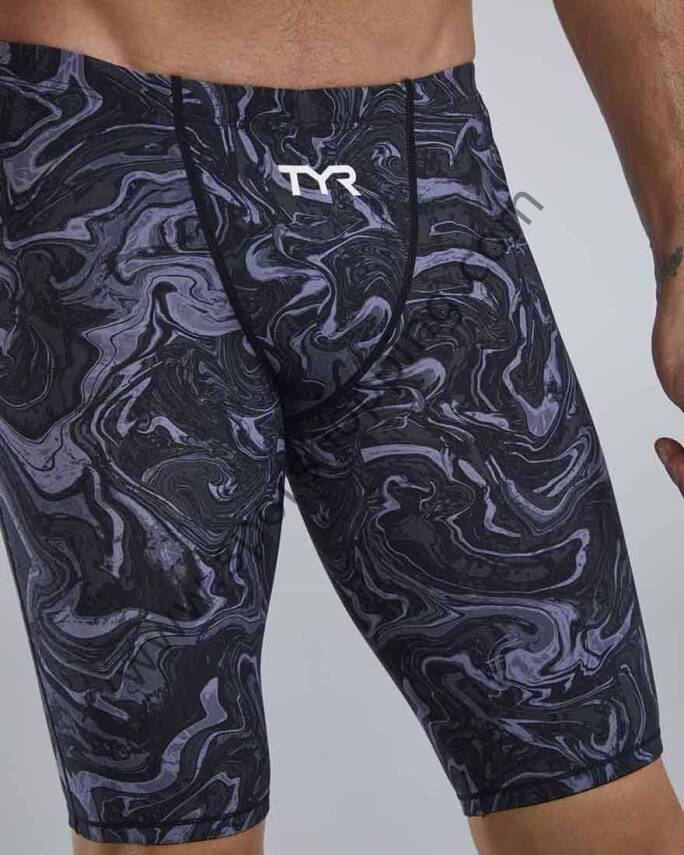 TYR Erkek Performans Yarış Mayosu – Desenli Jammer (Siyah/Gri)  HYP TITANIUM TPHMN6AF14024 - 4