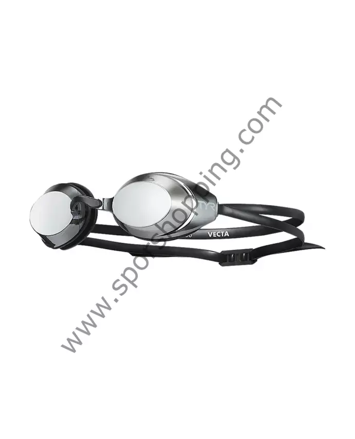 TYR Vecta Racing Goggles – Aynalı Yarış Yüzücü Gözlüğü (Siyah / Gümüş) LGVECM751 - 1
