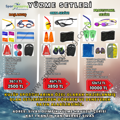 Yüzme Setleri – Başlangıç, Orta ve Profesyonel Seviye Sporcular İçin Eksiksiz Ekipman Paketleri